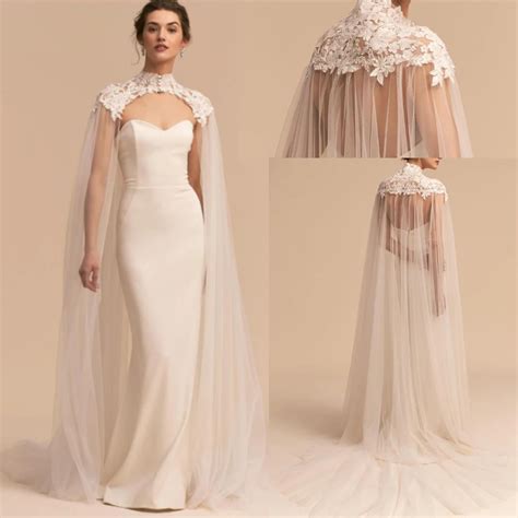 tulle wedding cape